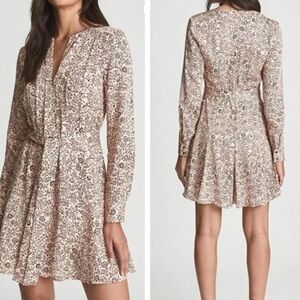 Reiss Floral Print Long Sleeve Dress
